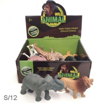 AFRICAN ANIMAL TOY BOX